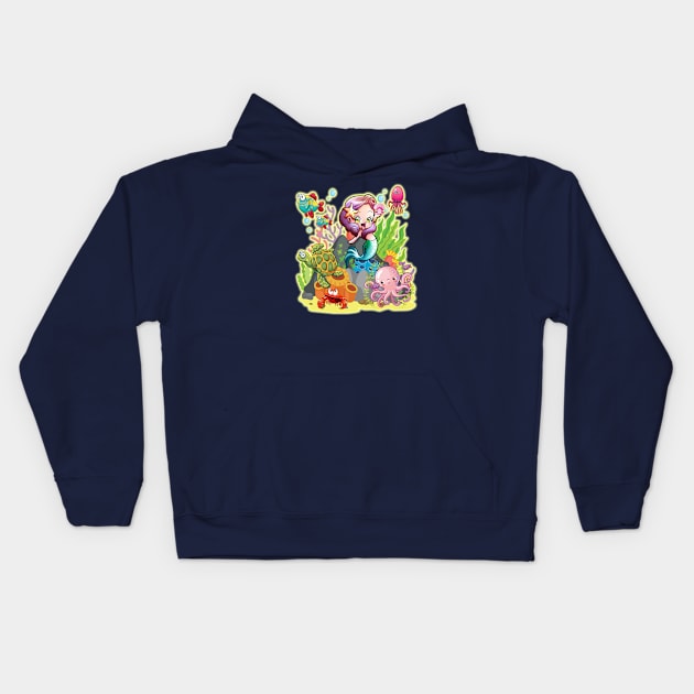 Mermaid   Life Kids Hoodie by focusLBdesigns